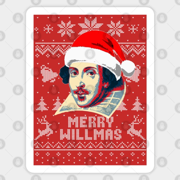 William Shakespeare Merry Willmas Sticker by Nerd_art